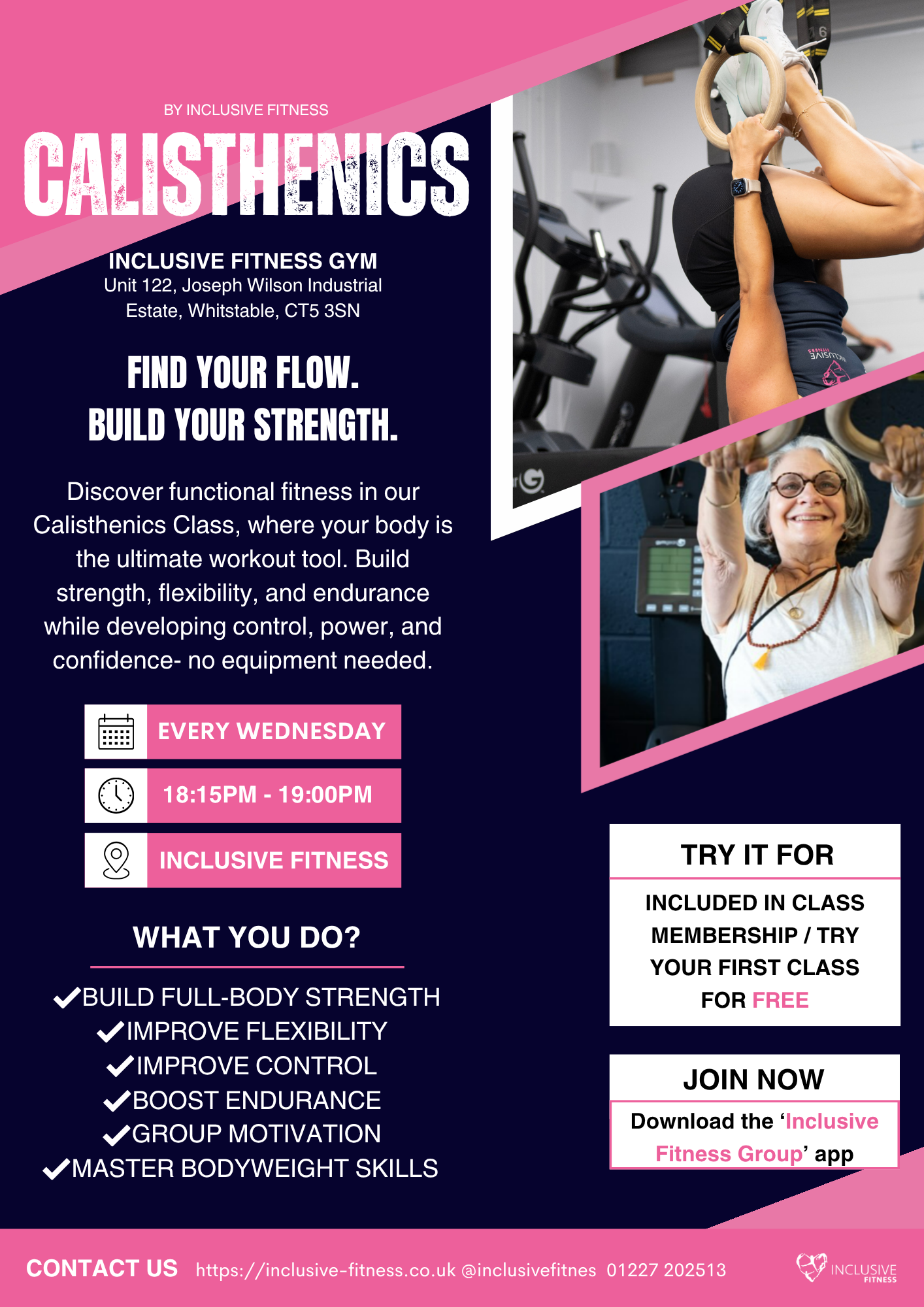 Calisthenics class flyer
