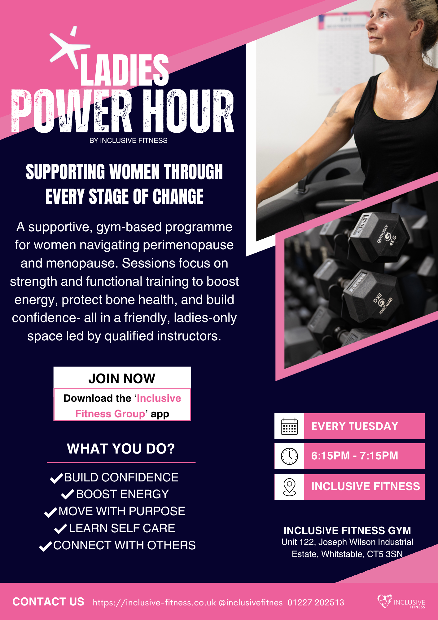 Ladies Power Hour class flyer