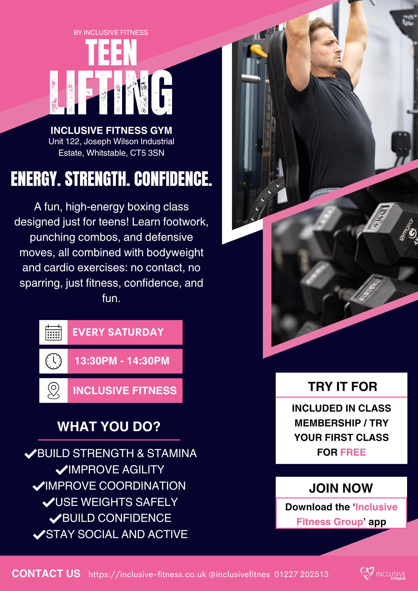 Teen Strength class flyer