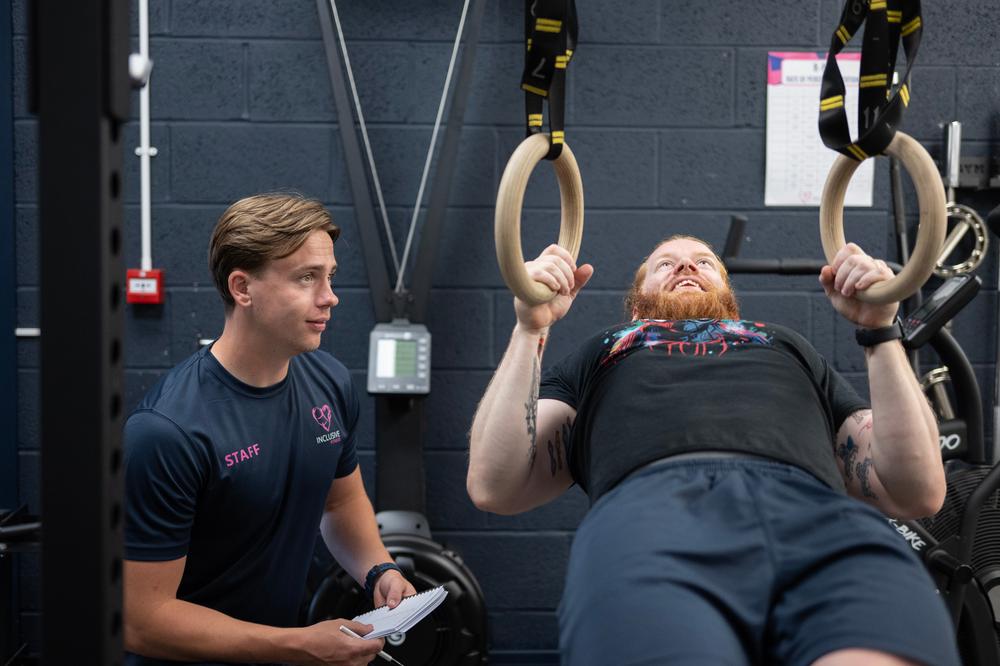 People sharing stories and connecting at the gym